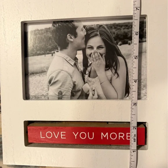 White Photo Frame with Changeable Love Message - Picture 6 of 6